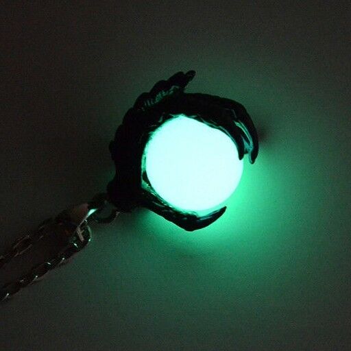 Maleficent Dragon Claw + Glow In The Dark Magic Orb Pendant