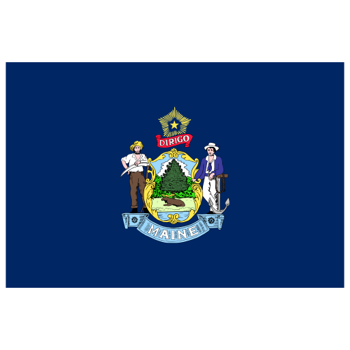 Us Me Maine Flag Icon