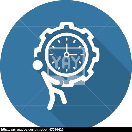 Efficiency Management Icon Flat Design Vector