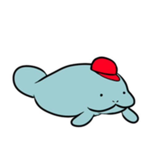 Adorable American Manatee Sticker