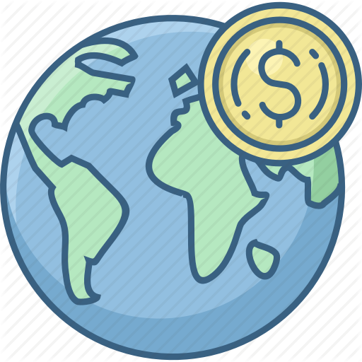 Currency, Dollar, Earth, Glob, Global, Money, World Icon