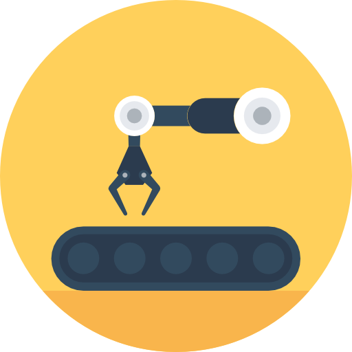 Conveyor Icon Manufacturing And Production Vectors Market