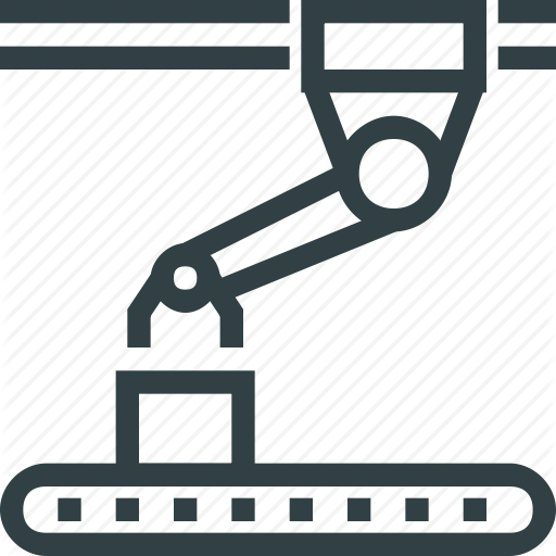 Factory, Machine, Manufacturing, Production, Robot Icon