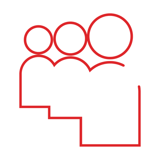 Red Group People Icon
