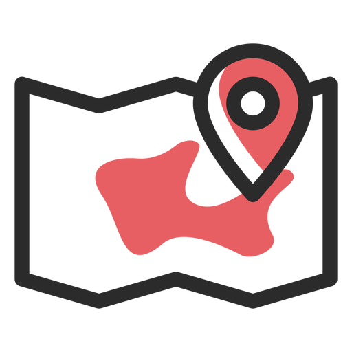 Map Location Colored Stroke Icon