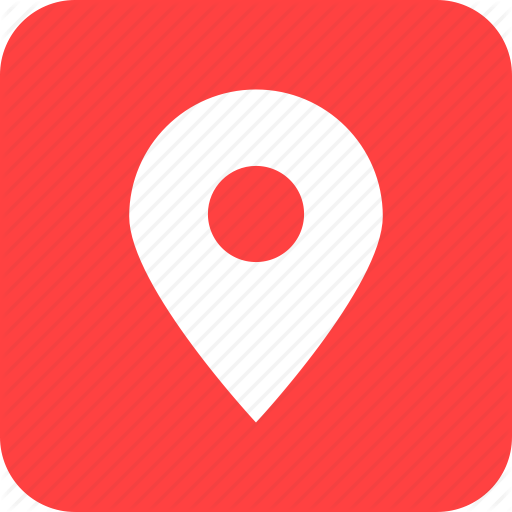 Address, Location, Map, Marker, Red, Square Icon