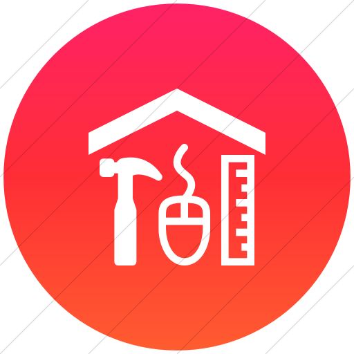 Flat Circle White On Ios Orange Gradient Iconathon