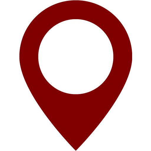 Maroon Map Marker Icon