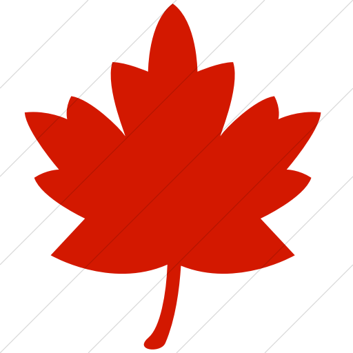 Simple Red Classica Maple Leaf Icon