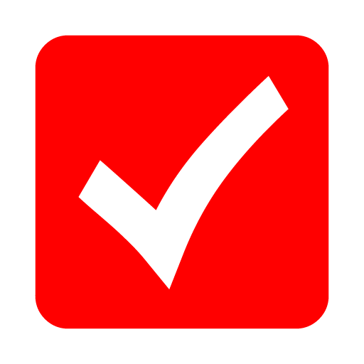 Red Check Mark Icon