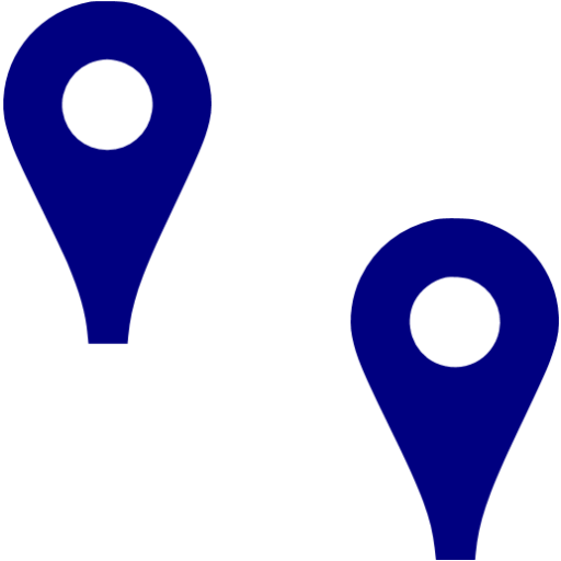 Navy Blue Point Objects Icon