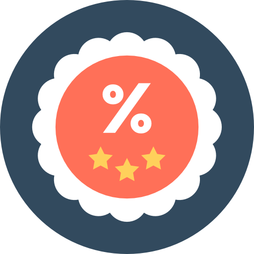 Percentage Icon Shopping Vectors Market