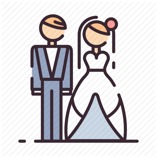 Bride, Groom, Love, Marriage, Marry, Romance, Wedding Icon