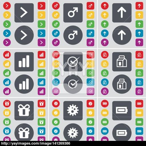 Arrow Right, Mars Symbol, Arrow Up, Diagram, Tick, Packing, Gift