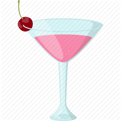 Cherry Smoothie, Fresh Juice, Martini Glass, Natural Drink, Summer