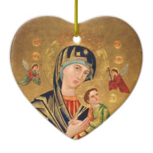 Circle Byzantine Ornament Icon Mary
