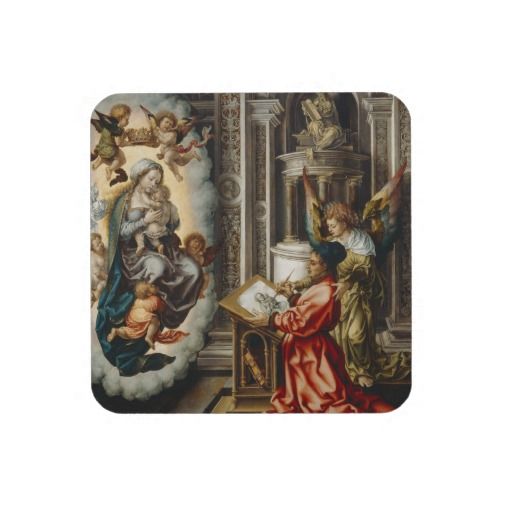 Saints With Mary And Baby Jesus Beverage Coaster Christian