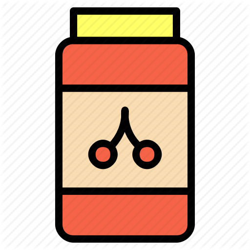 Berries, Bottle, Cherry, Confiture, Food, Jam, Mason Icon
