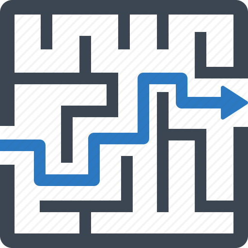 Labyrinth, Maze, Solution, Strategy Icon