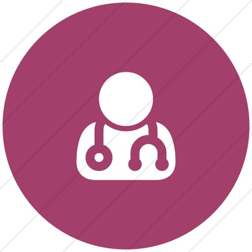 Flat Circle White On Pink Bootstrap Font Awesome User