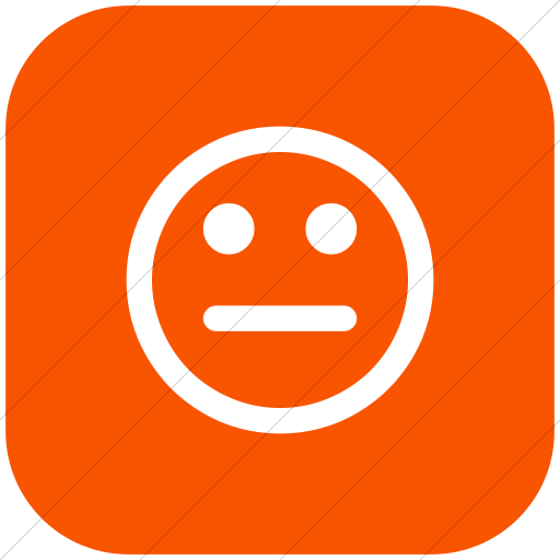 Flat Rounded Square White On Orange Bootstrap Font