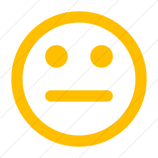 Simple Yellow Bootstrap Font Awesome Meh O Icon