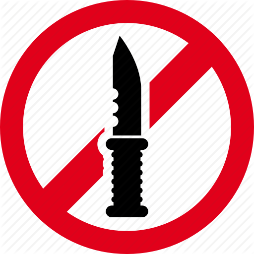Cold, Forbidden, Knife, Prohibited, Steel, Weapon Icon