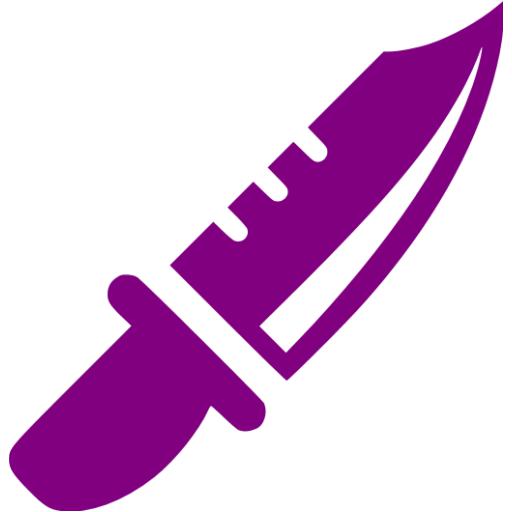 Purple Military Knife Icon