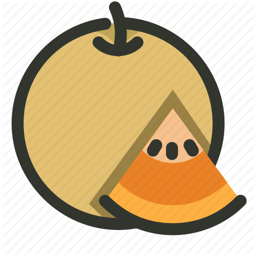 Cantaloupe, Food, Fruit, Honeydew, Melon, Slice Icon
