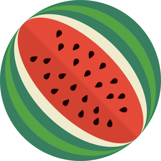 Rounded, Water, Melon Icon Free Of Round Varieties