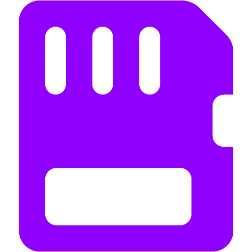 Violet Memory Card Icon