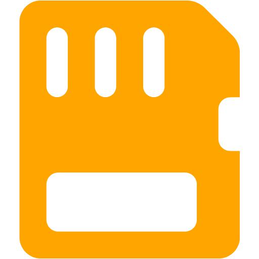 Orange Memory Card Icon