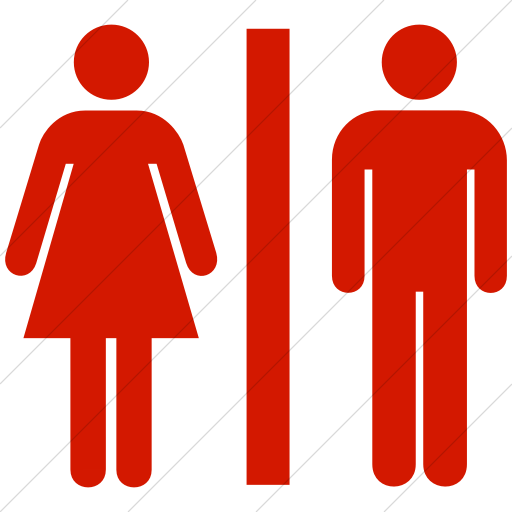 Simple Red Aiga Toilets Icon