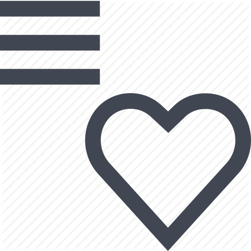 Heart, Love, Menu Icon
