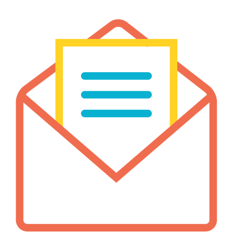 Colorful Mail Open Message Icon