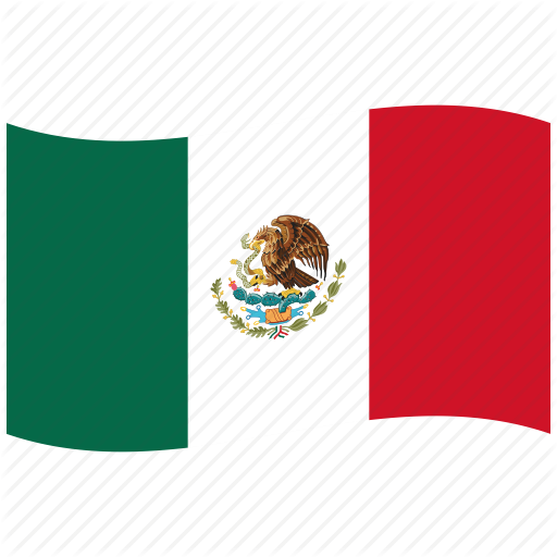 Green, Mexican Flag, Mex Mx, Red, Waving Flag, White Icon