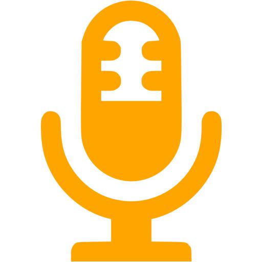 Orange Microphone Icon