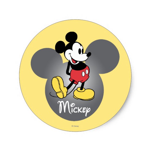 Snap Pluto Mickey Head Icon Classic Round Sticker Zazzle Photos