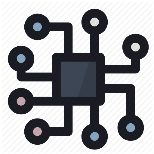 Chip, It, Micro, Scheme, System Icon