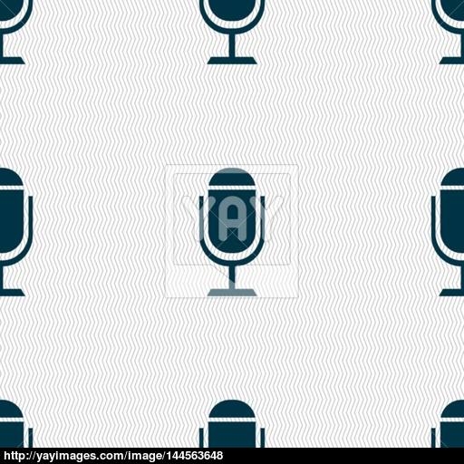 Microphone Icon Speaker Symbol Live Music Sign Seamless