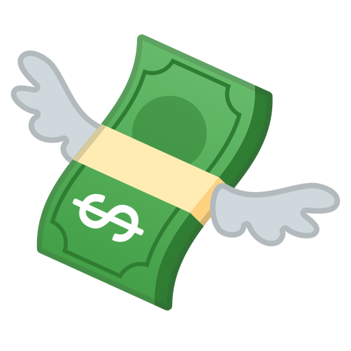 Money With Wings Icon Noto Emoji Objects Iconset Google