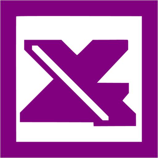 Purple Excel Icon