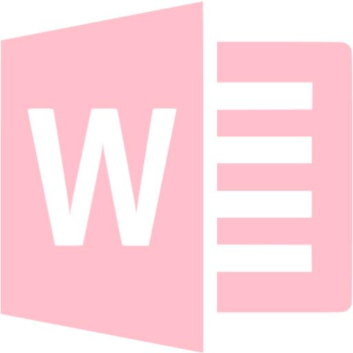 Pink Microsoft Word Icon