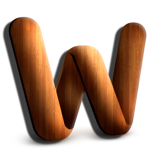 Wooden, Word Icon