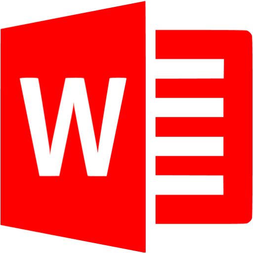 Red Microsoft Word Icon