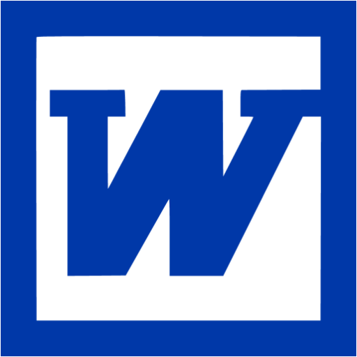 Royal Azure Blue Word Icon