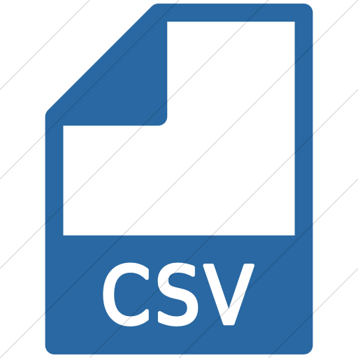 Simple Blue Mime Types Document Csv Icon