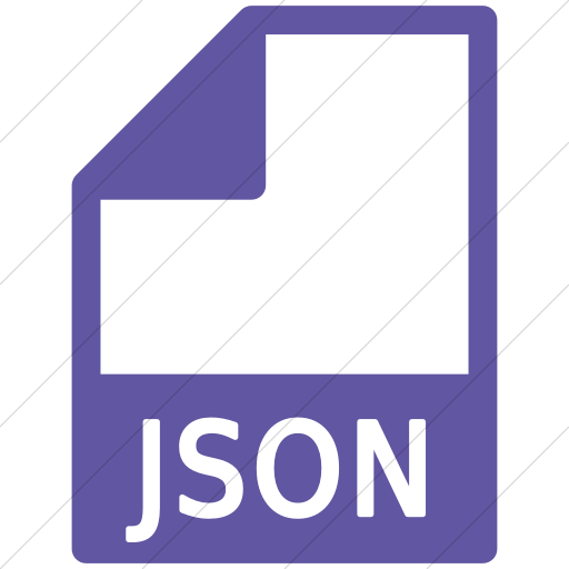 Simple Purple Mime Types Document Json Icon