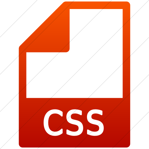 Simple Red Gradient Mime Types Document Css Icon