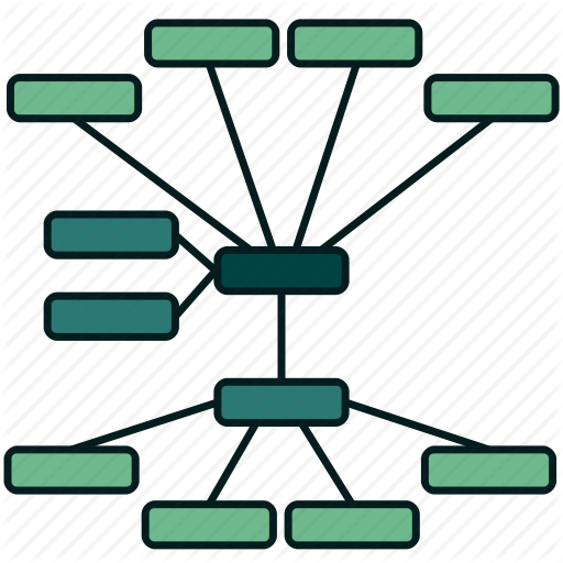 Mind Map, Network, Ontology, Smart Card Icon